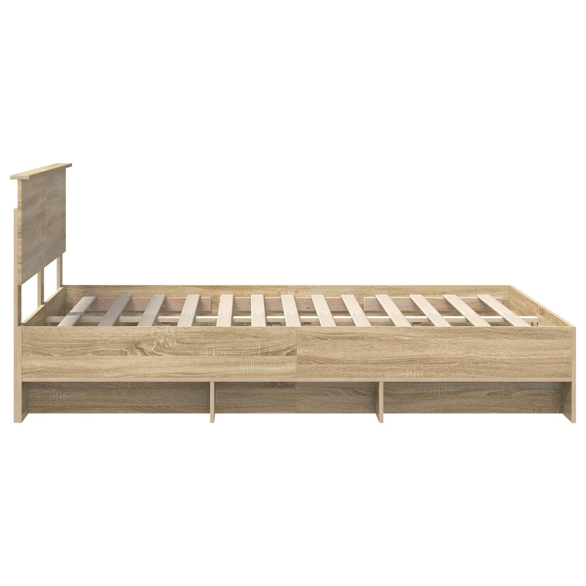 Bed Frame Sonoma Oak 160 x 200 cm Engineered Wood