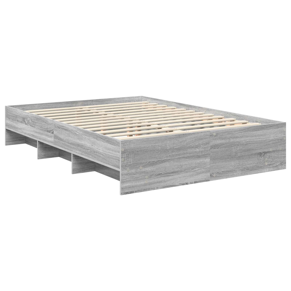 Bed Frame Grey Sonoma 160 x 200 cm Engineered Wood