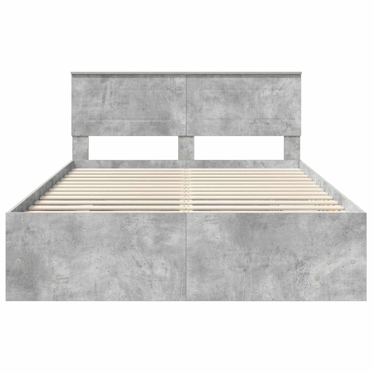 Bed Frame Concrete Grey 150 x 200 cm Engineered Wood