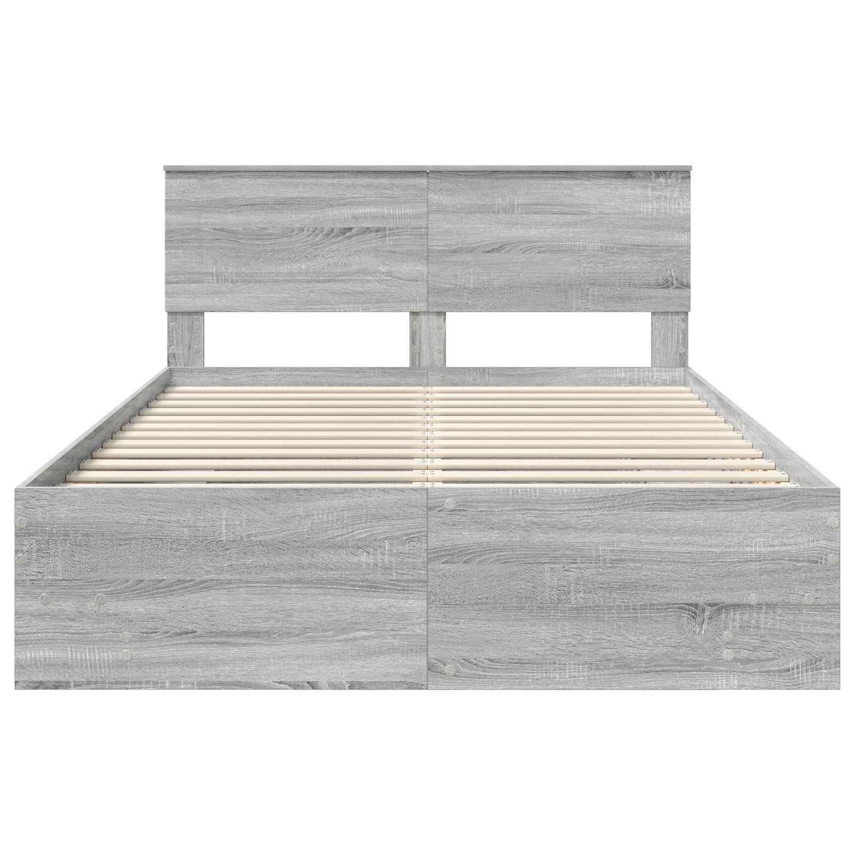 Bed Frame Grey Sonoma 150 x 200 cm Engineered Wood