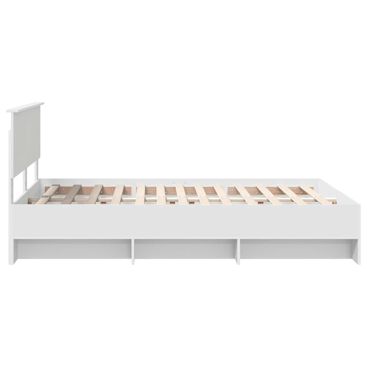Bed Frame with Headboard White 140 x 200 cm Engineered Wood