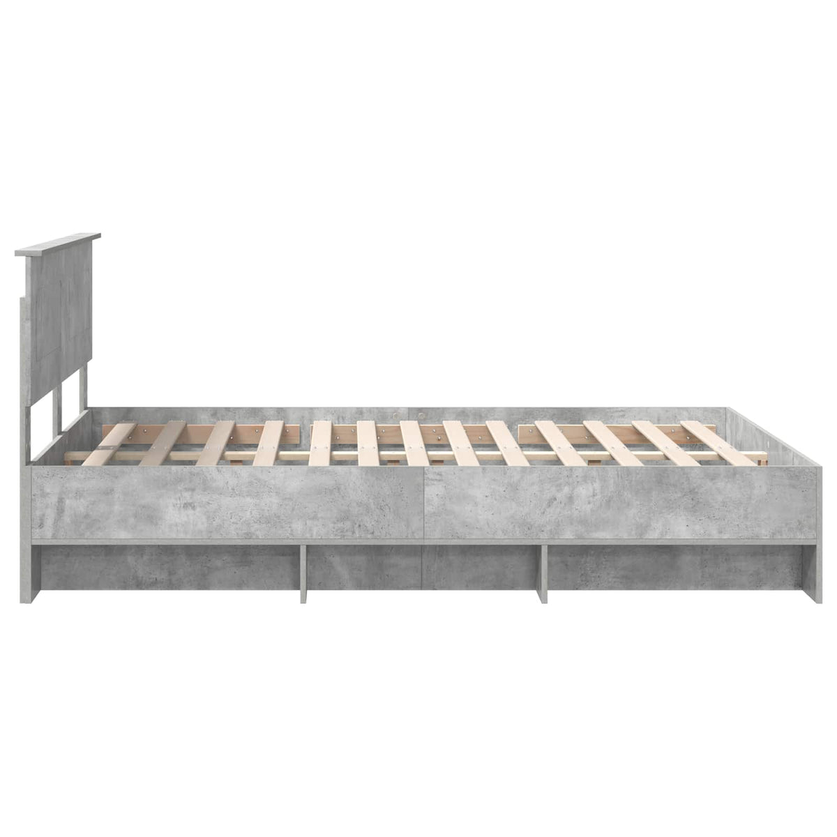 Bed Frame Concrete Grey 140 x 200 cm Engineered Wood