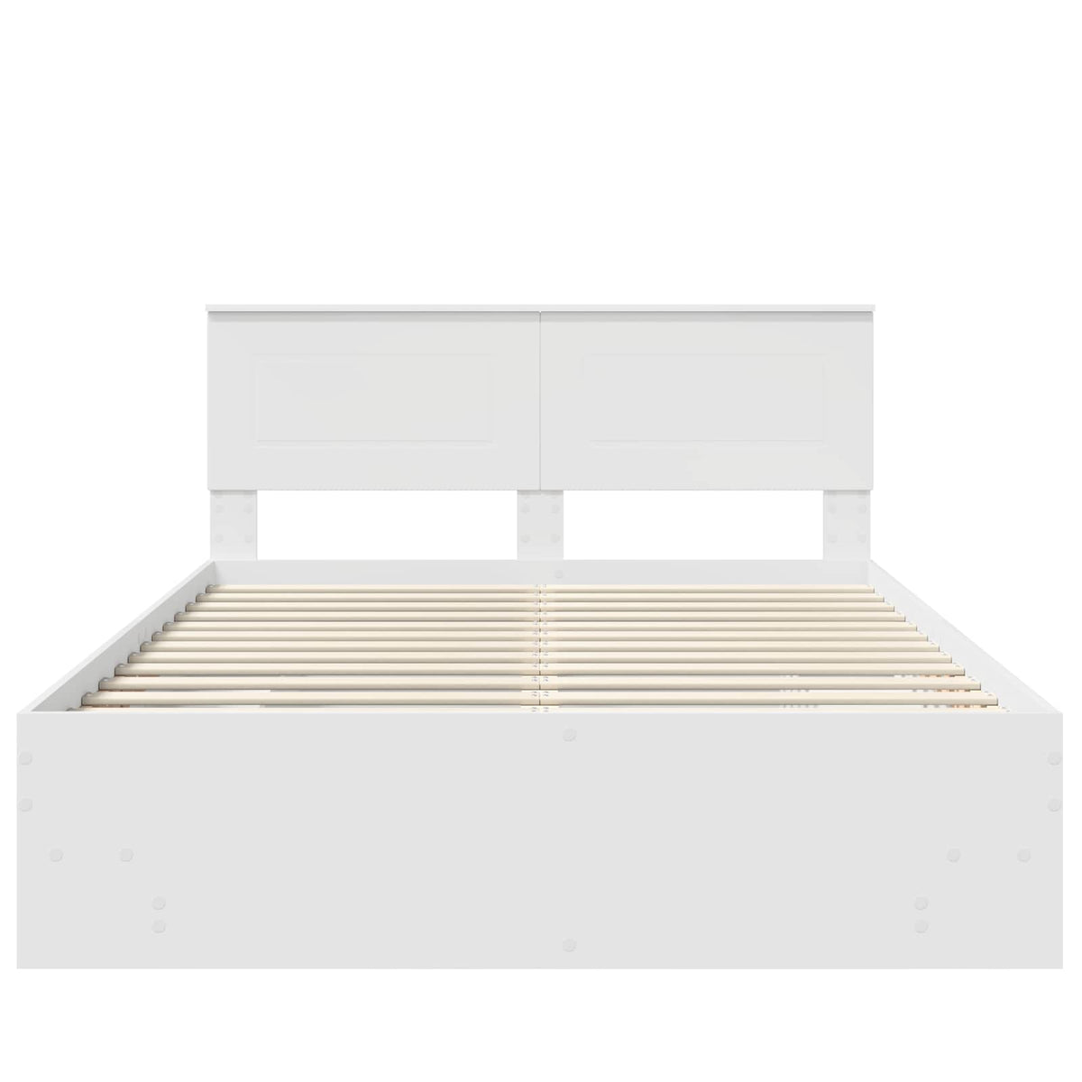 Bed Frame with Headboard White 140 x 200 cm Engineered Wood