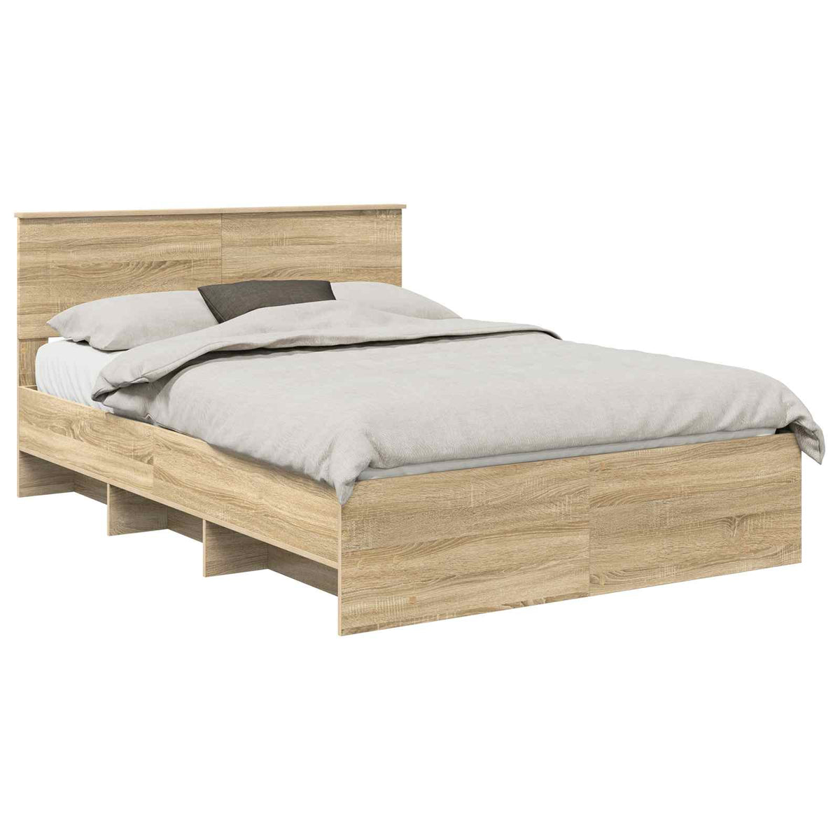 Bed Frame Sonoma Oak 140 x 200 cm Engineered Wood