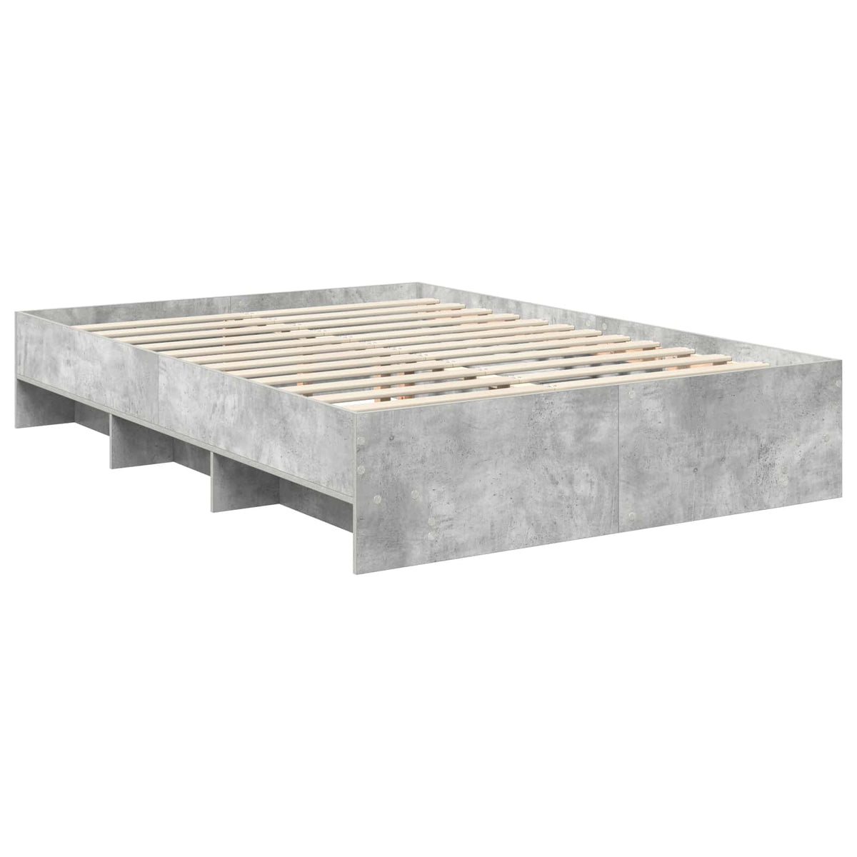 Bed Frame Concrete Grey 140 x 200 cm Engineered Wood