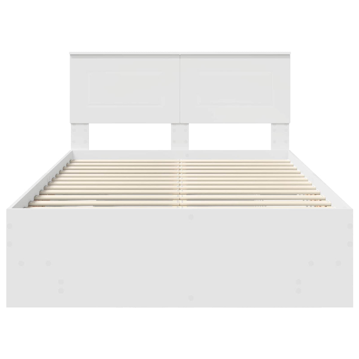 Bed Frame White 135 x 190 cm Engineered Wood