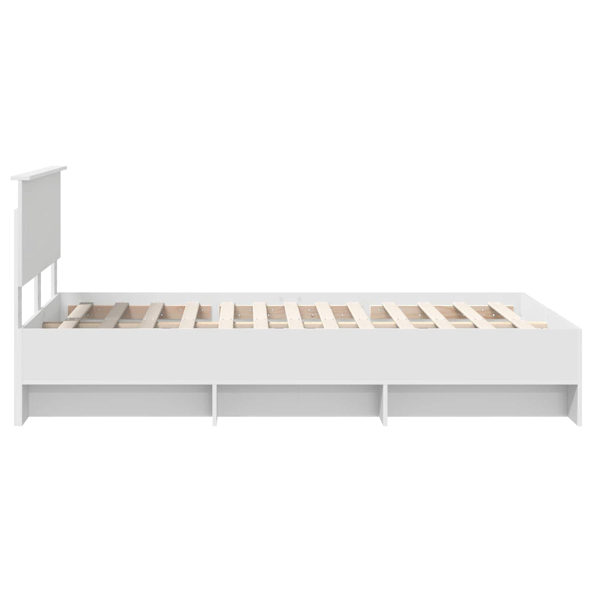 Bed Frame White 135 x 190 cm Engineered Wood