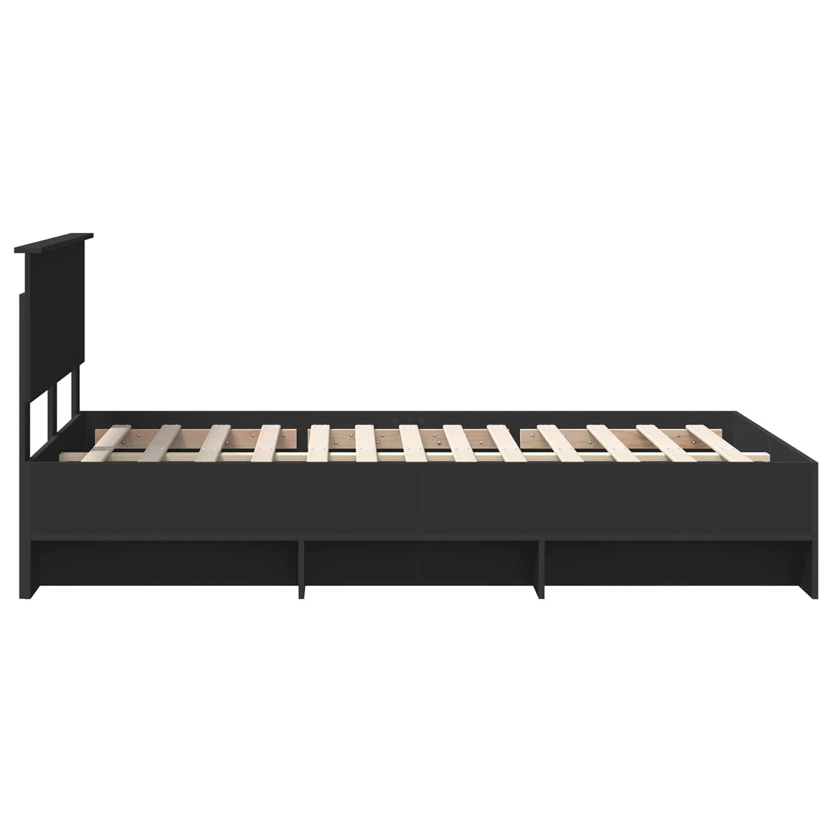 Bed Frame Black 120 x 190 cm Engineered Wood