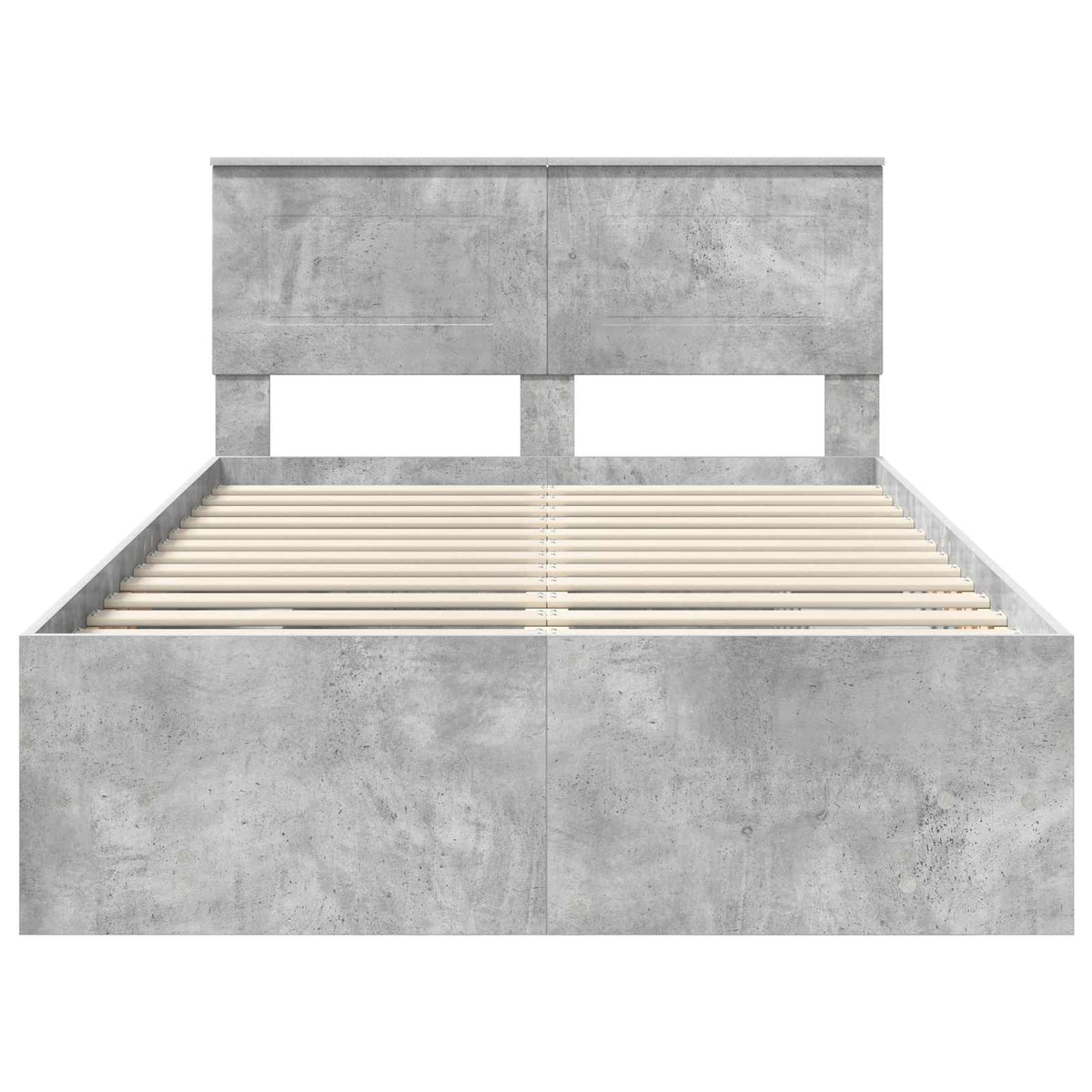 Bed Frame Concrete Grey 120 x 190 cm Engineered Wood