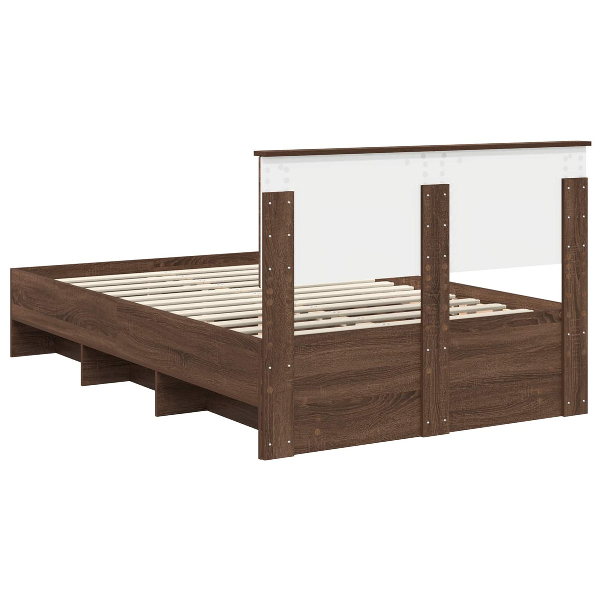 Bed Frame Brown Oak 120 x 190 cm Engineered Wood