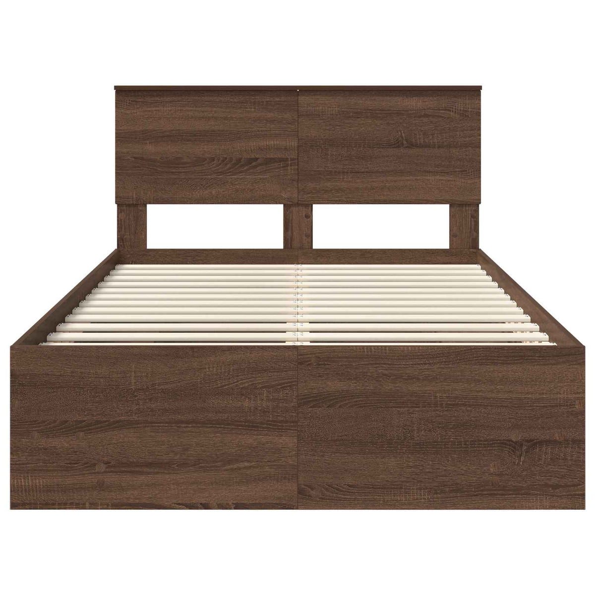 Bed Frame Brown Oak 120 x 190 cm Engineered Wood