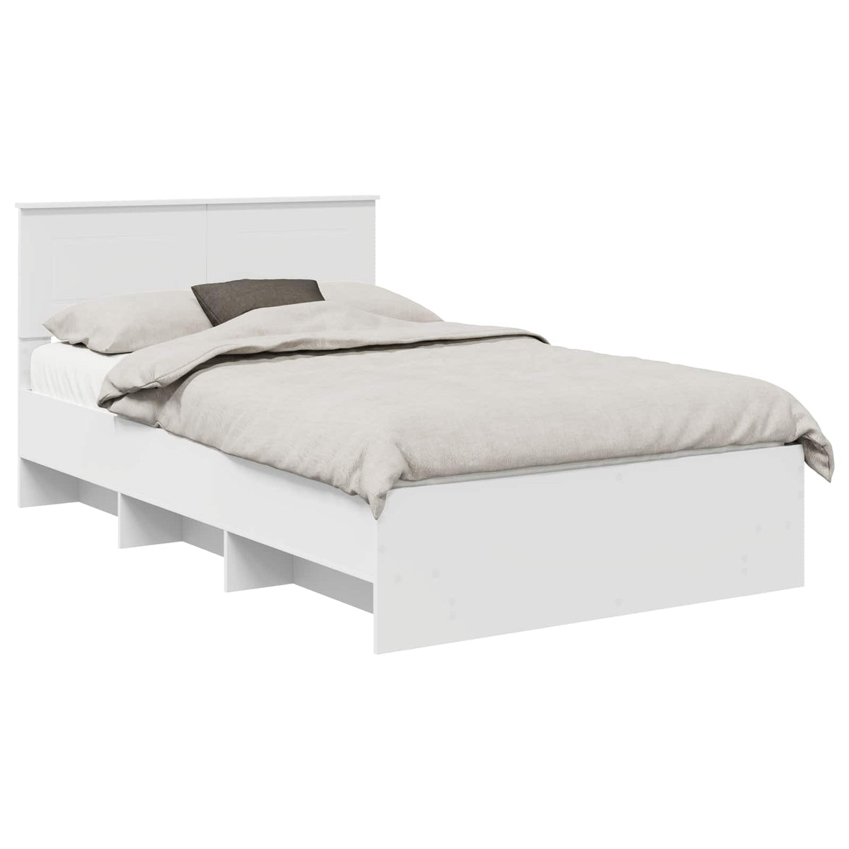 Bed Frame White 120 x 200 cm Engineered Wood