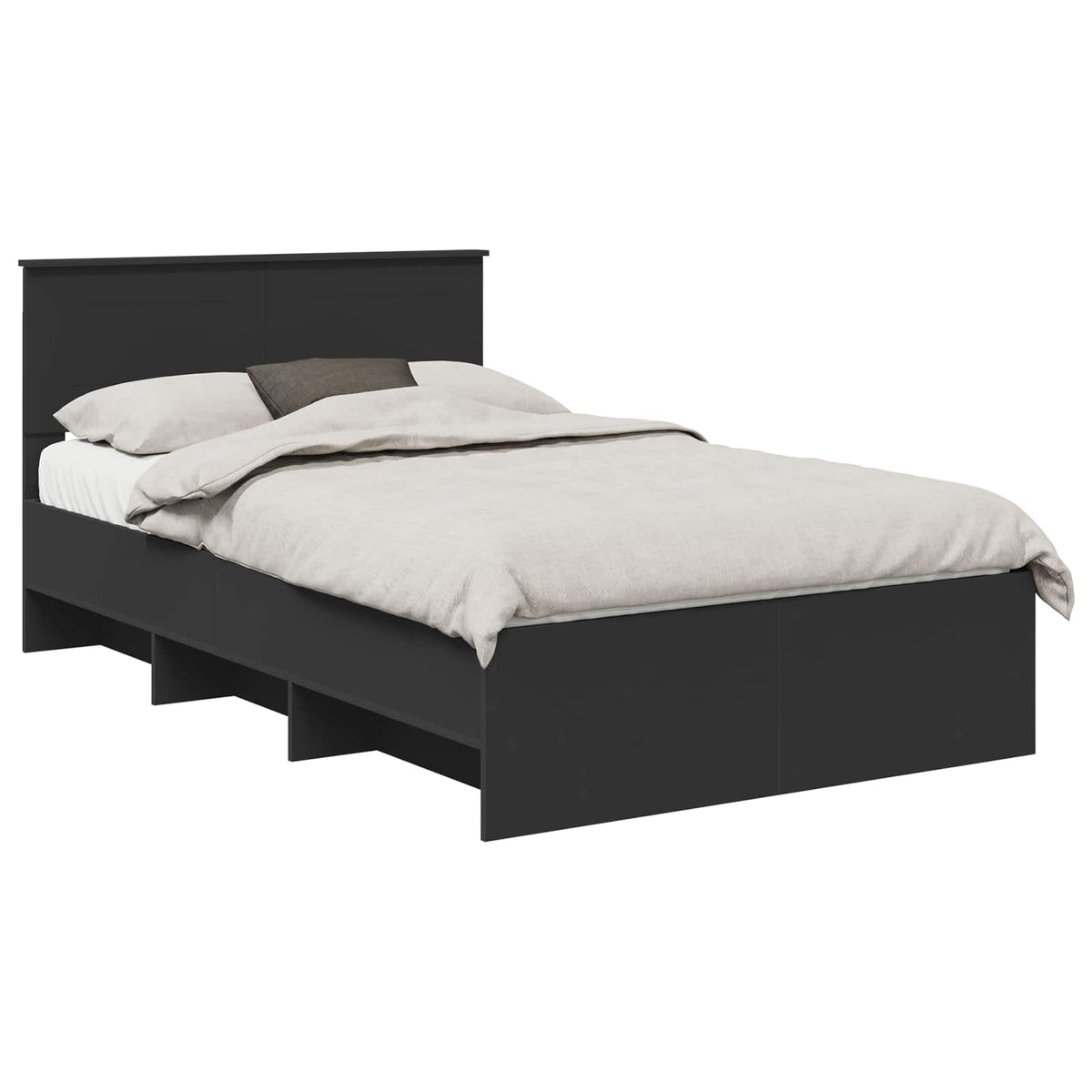 Bed Frame Black 120 x 200 cm Engineered Wood