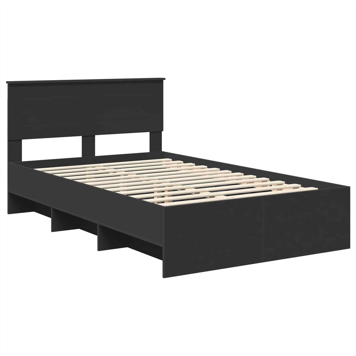 Bed Frame Black 120 x 200 cm Engineered Wood