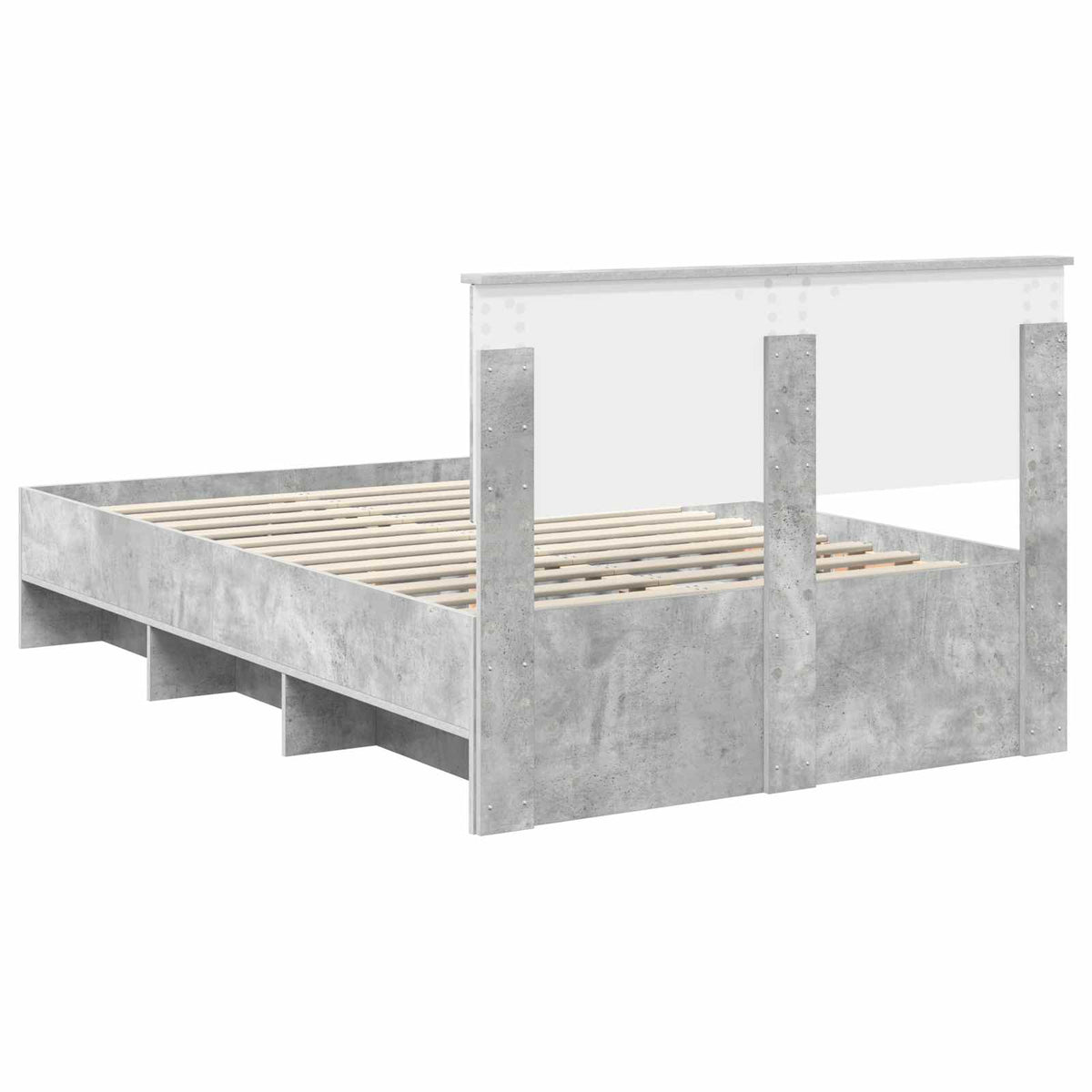 Bed Frame Concrete Grey 120 x 200 cm Engineered Wood