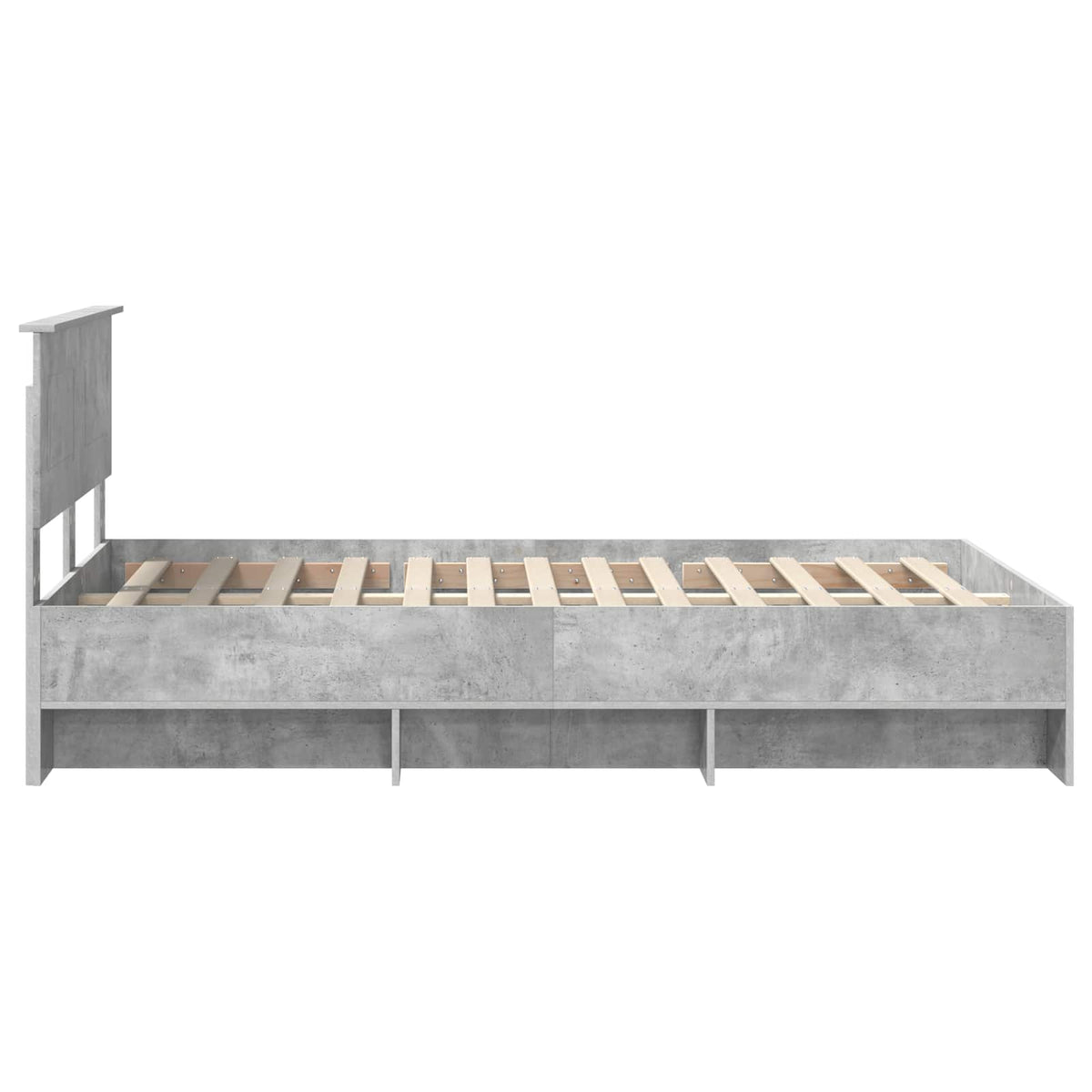 Bed Frame Concrete Grey 120 x 200 cm Engineered Wood