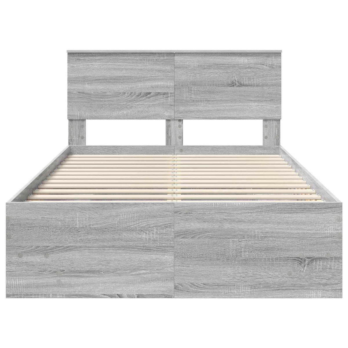 Bed Frame Grey Sonoma 120 x 200 cm Engineered Wood