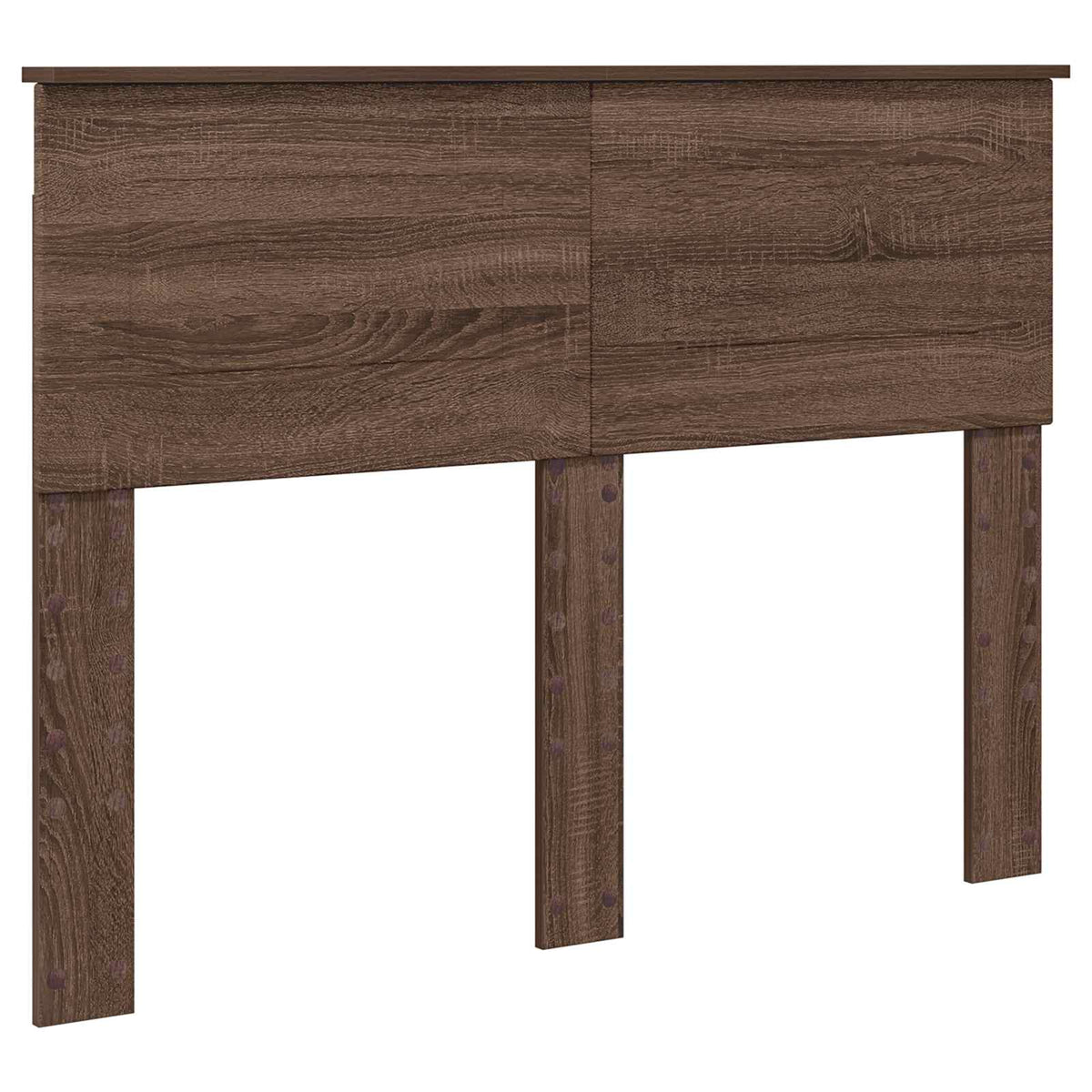 Bed Frame with Headboard Brown Oak 120 x 123 cm Engineered Wood