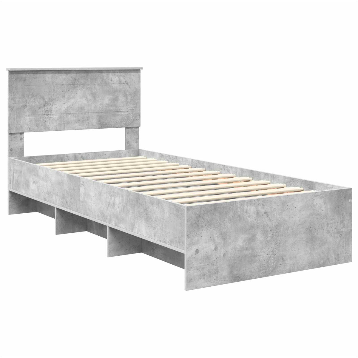 Bed Frame Concrete Grey 100 x 200 cm Engineered Wood