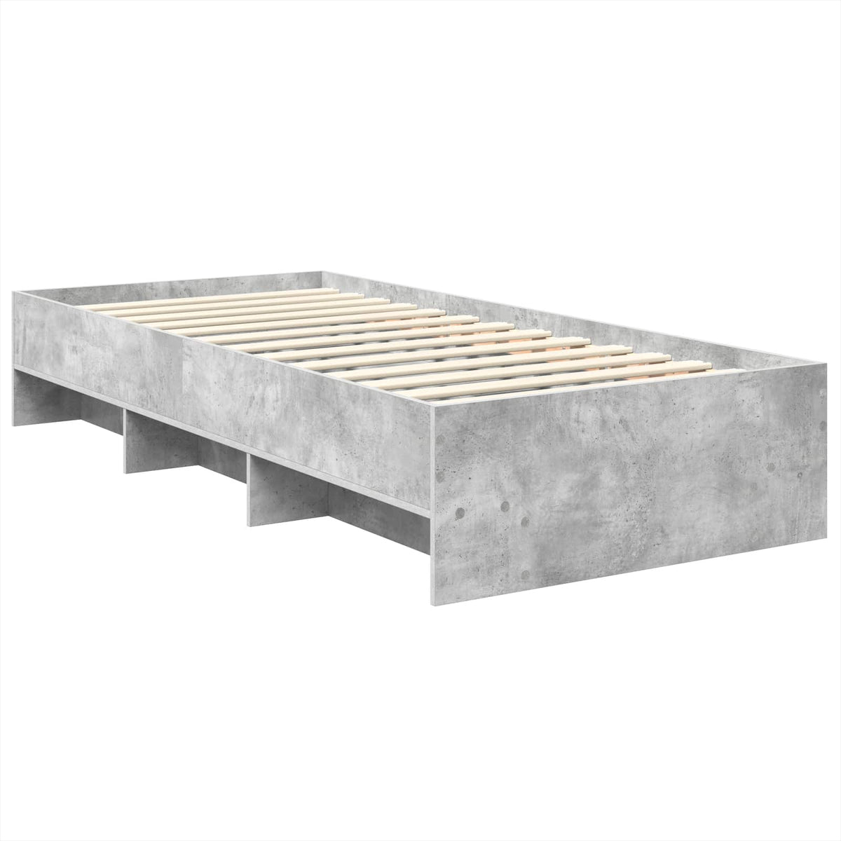 Bed Frame Concrete Grey 100 x 200 cm Engineered Wood
