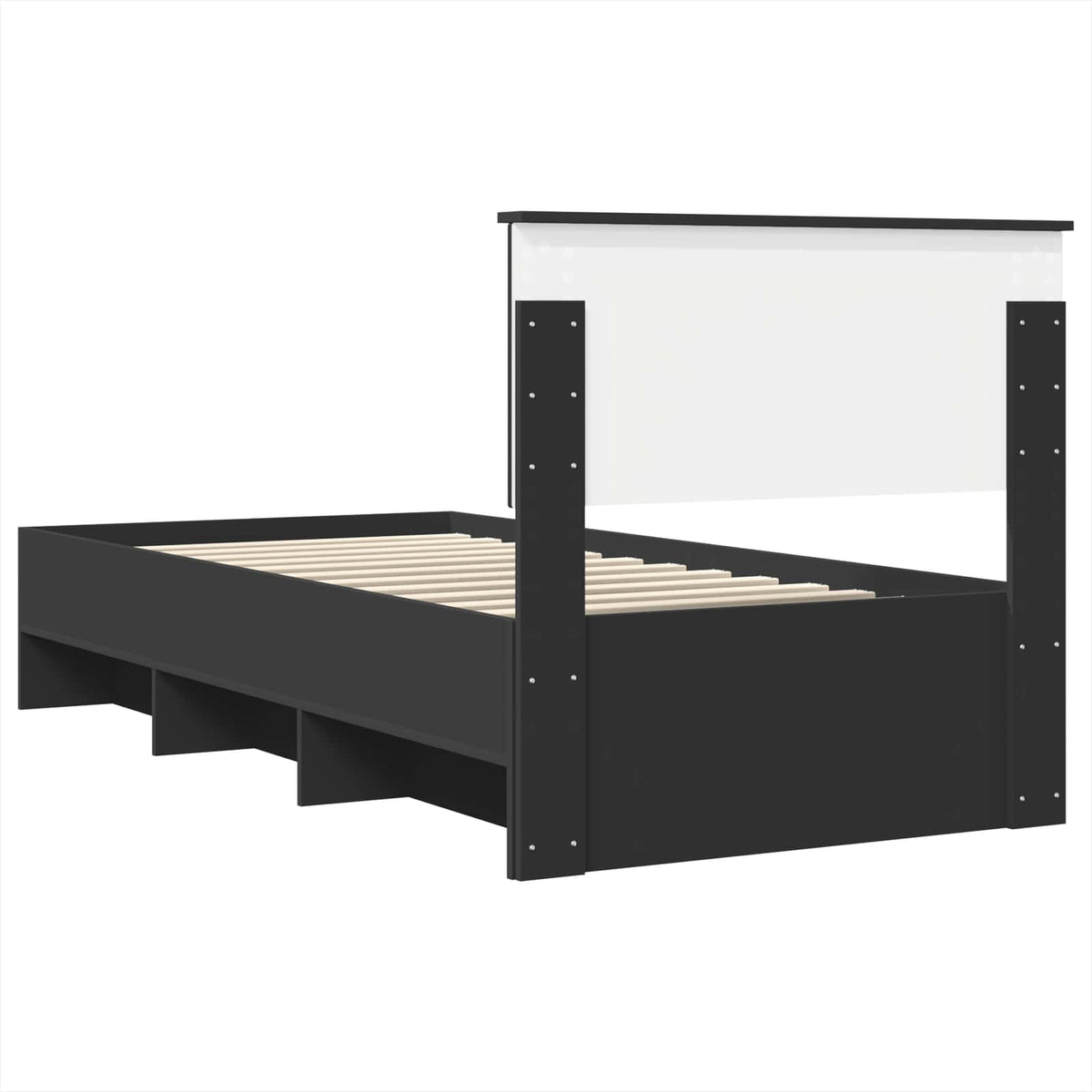Bed Frame Black 75 x 190 cm Engineered Wood