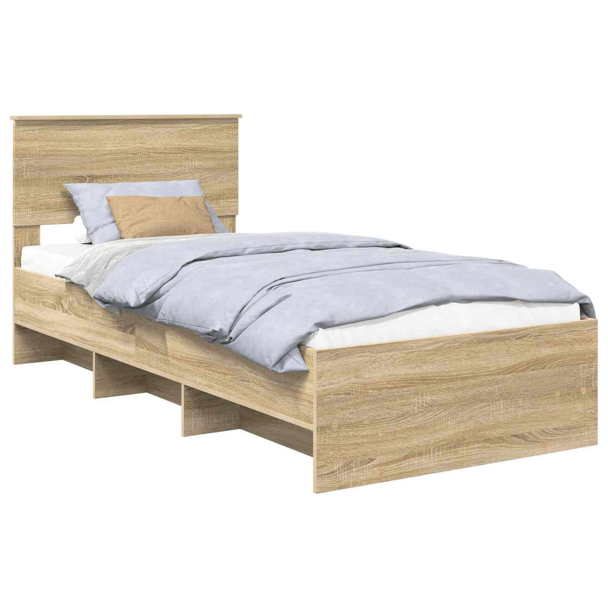 Bed Frame Sonoma Oak 75 x 190 cm Engineered Wood