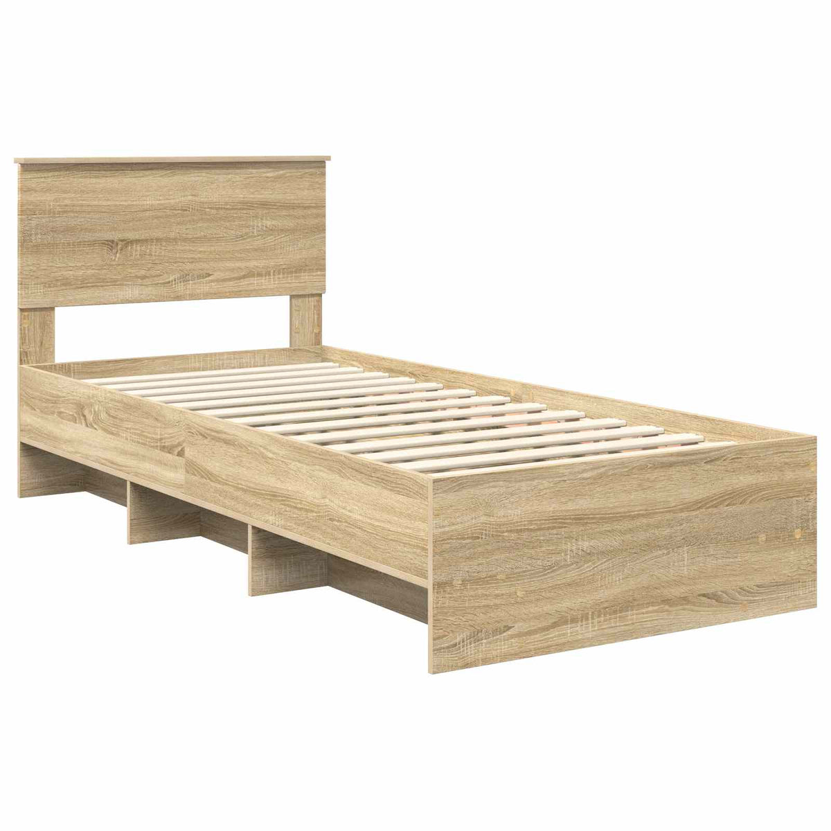 Bed Frame Sonoma Oak 75 x 190 cm Engineered Wood