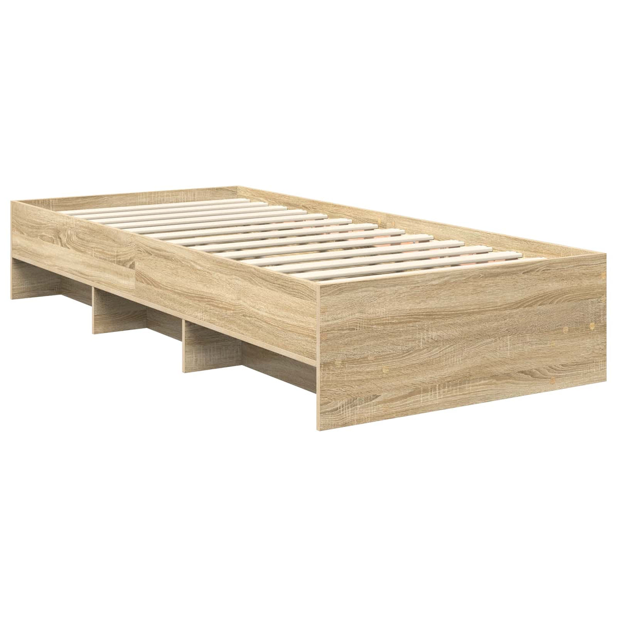 Bed Frame Sonoma Oak 75 x 190 cm Engineered Wood