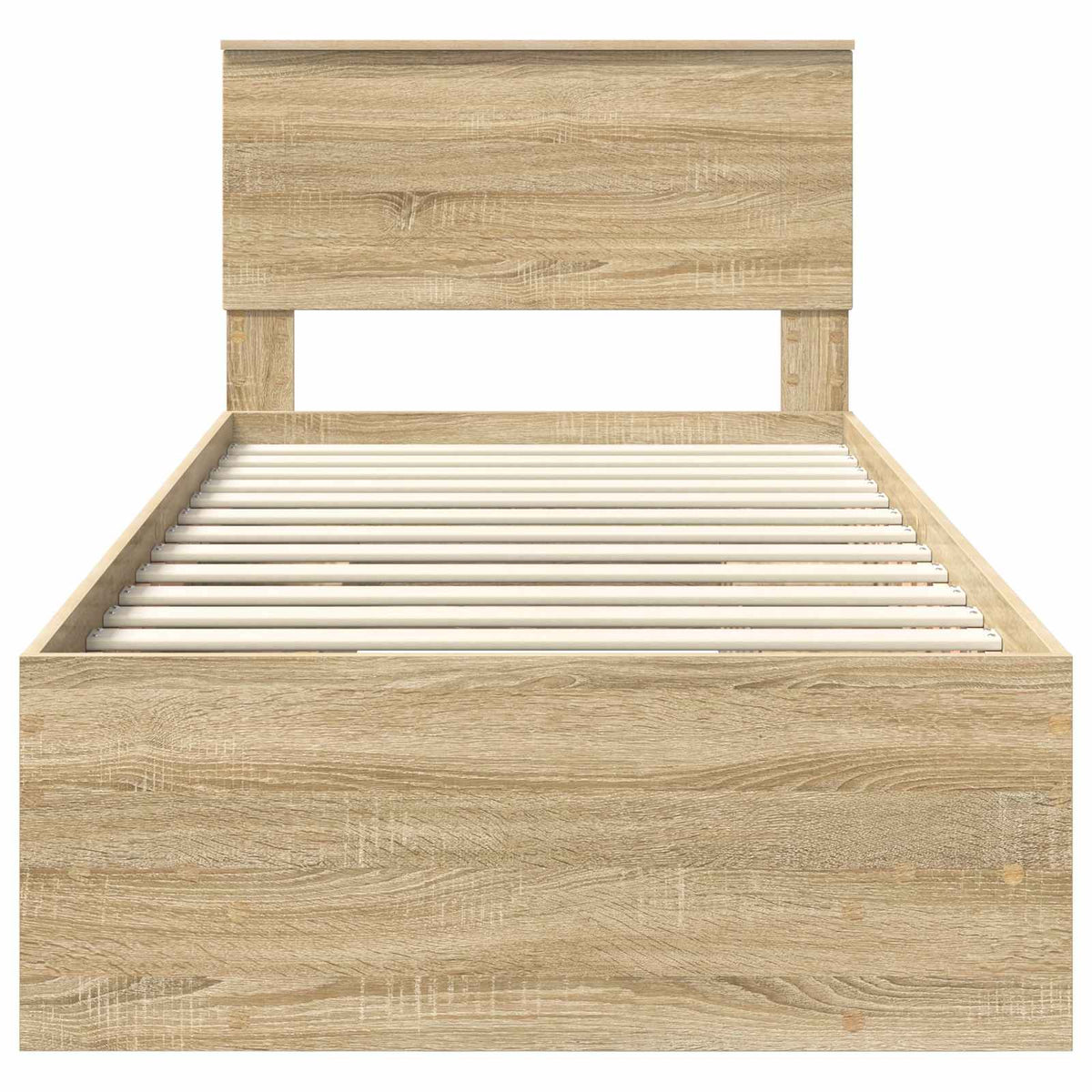 Bed Frame Sonoma Oak 75 x 190 cm Engineered Wood