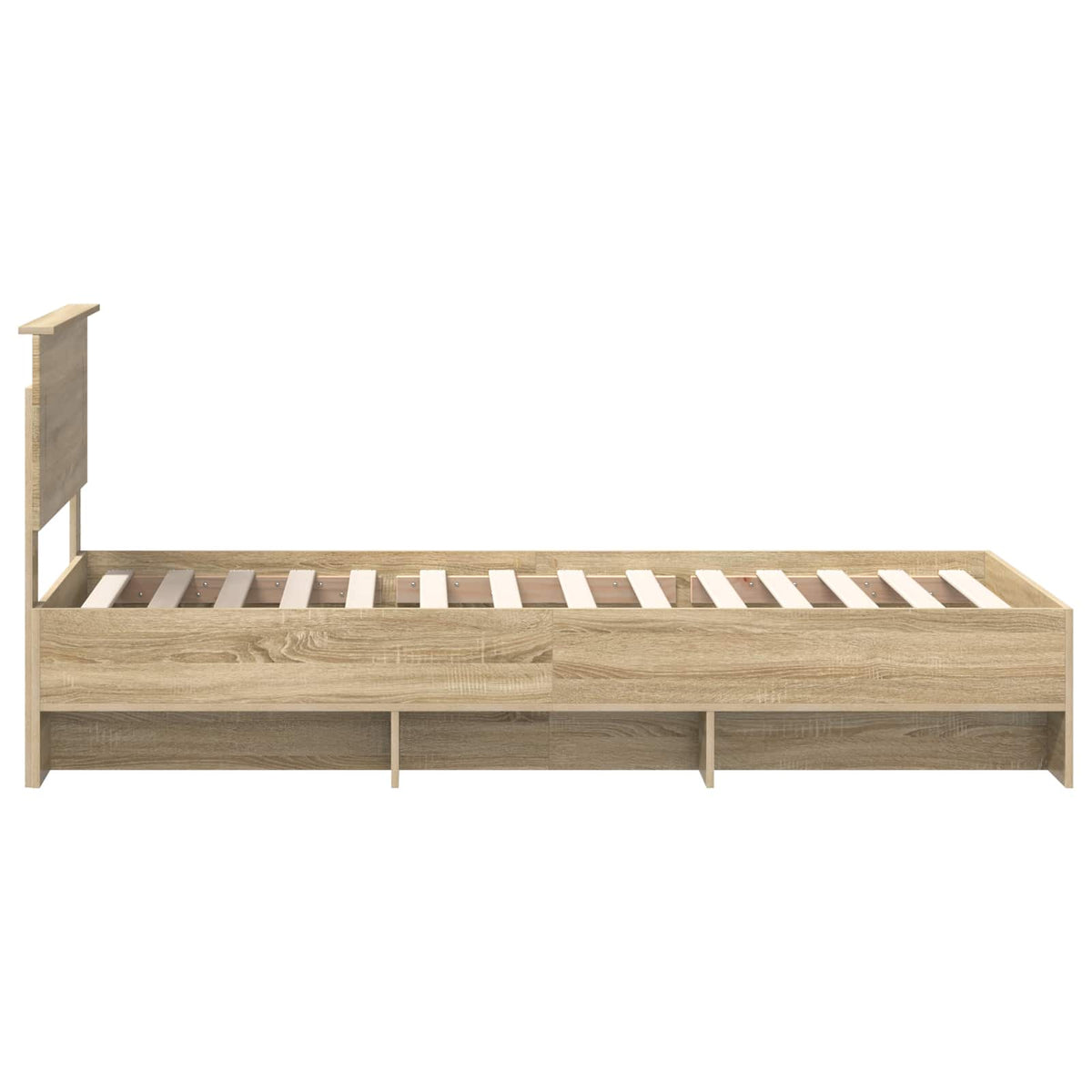 Bed Frame Sonoma Oak 75 x 190 cm Engineered Wood