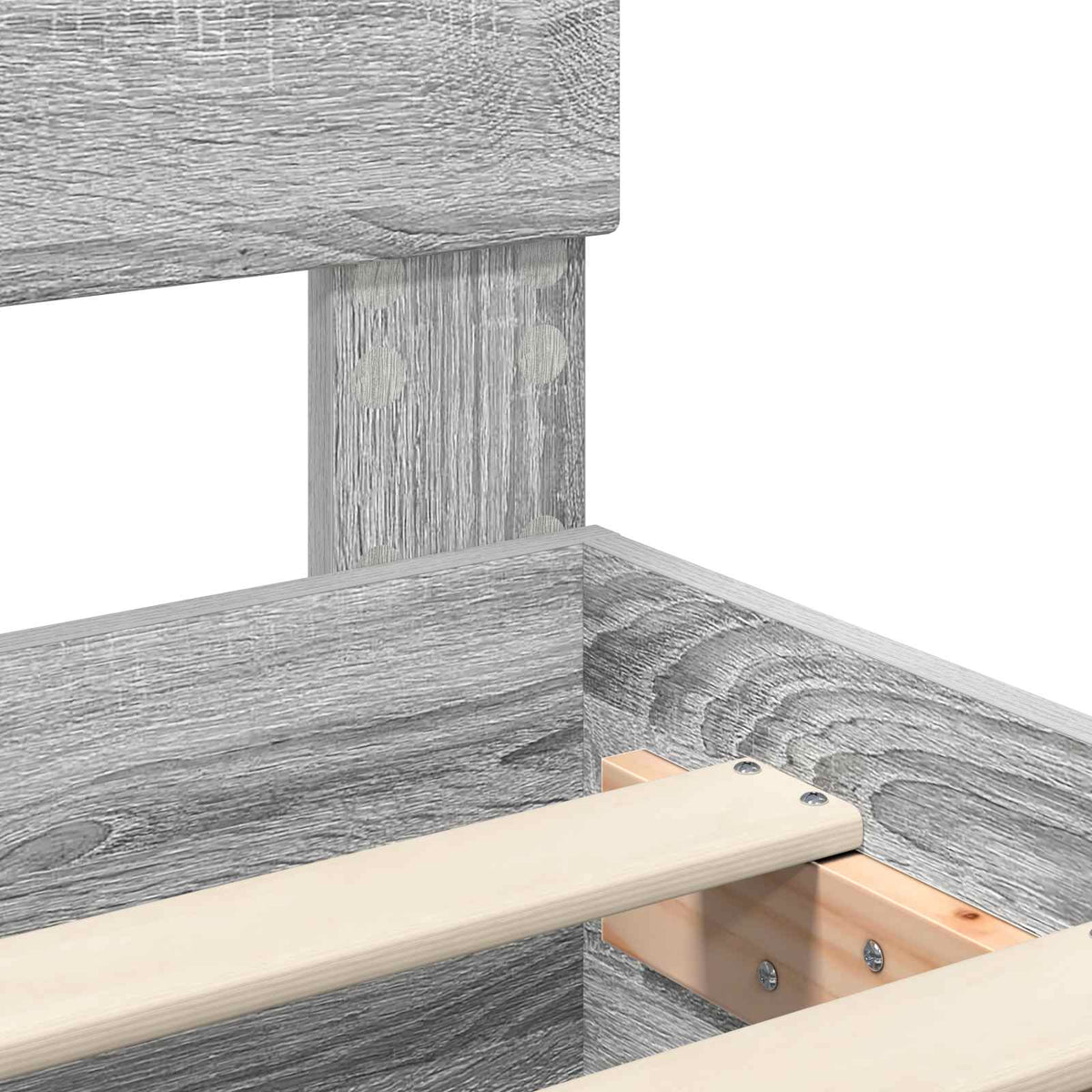 Bed Frame Grey Sonoma 75 x 190 cm Engineered Wood