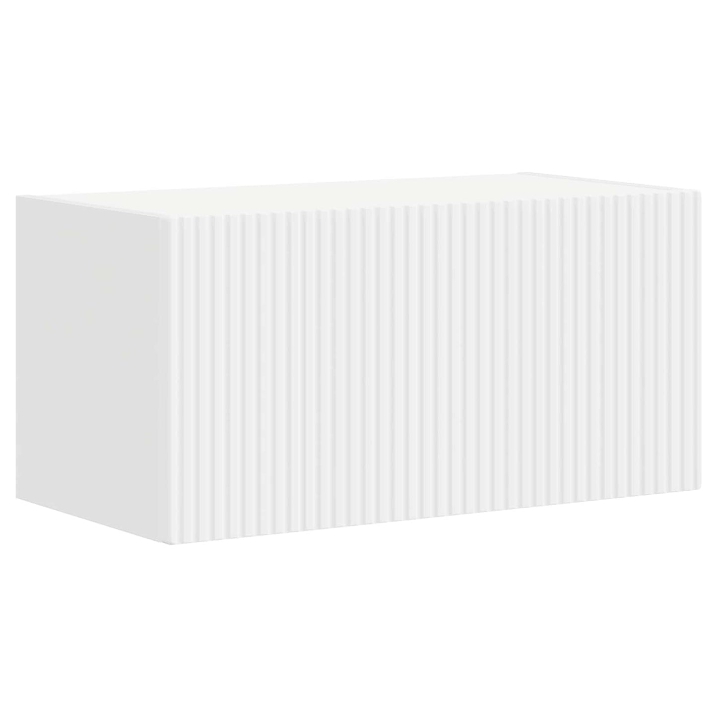 TV Wall Cabinet Set Wall-mounted 4 pcs White Engineered Wood