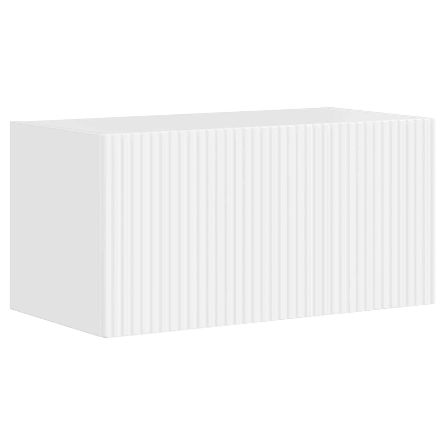 TV Wall Cabinet Set 4 pcs High Gloss White Engineered Wood