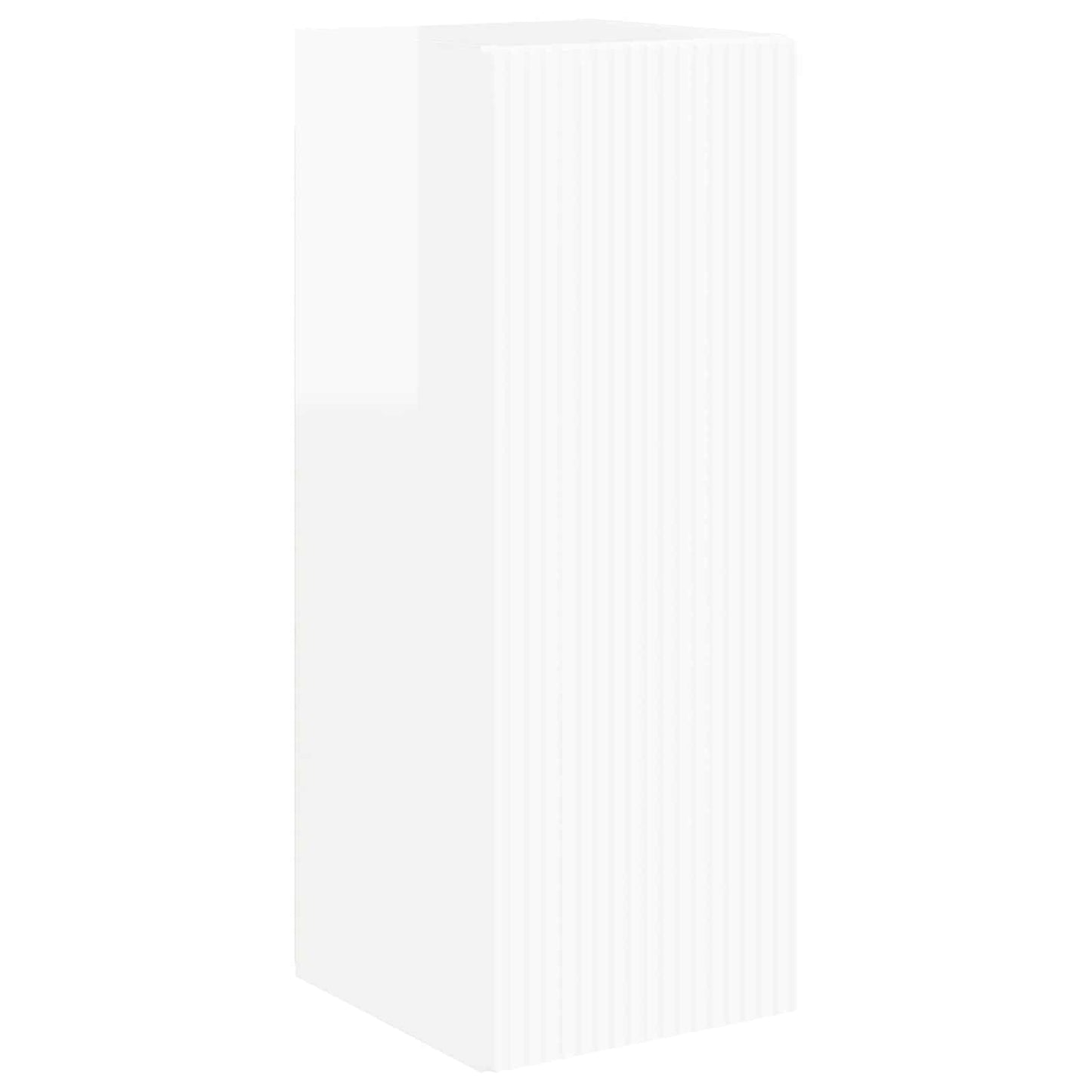 TV Wall Cabinet Set 4 pcs High Gloss White Engineered Wood