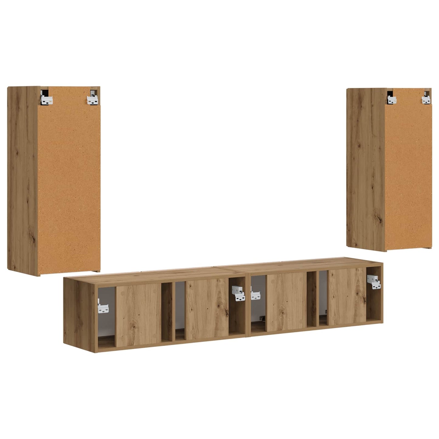TV Wall Cabinet Set 4 pcs Artisan Oak Engineered Wood