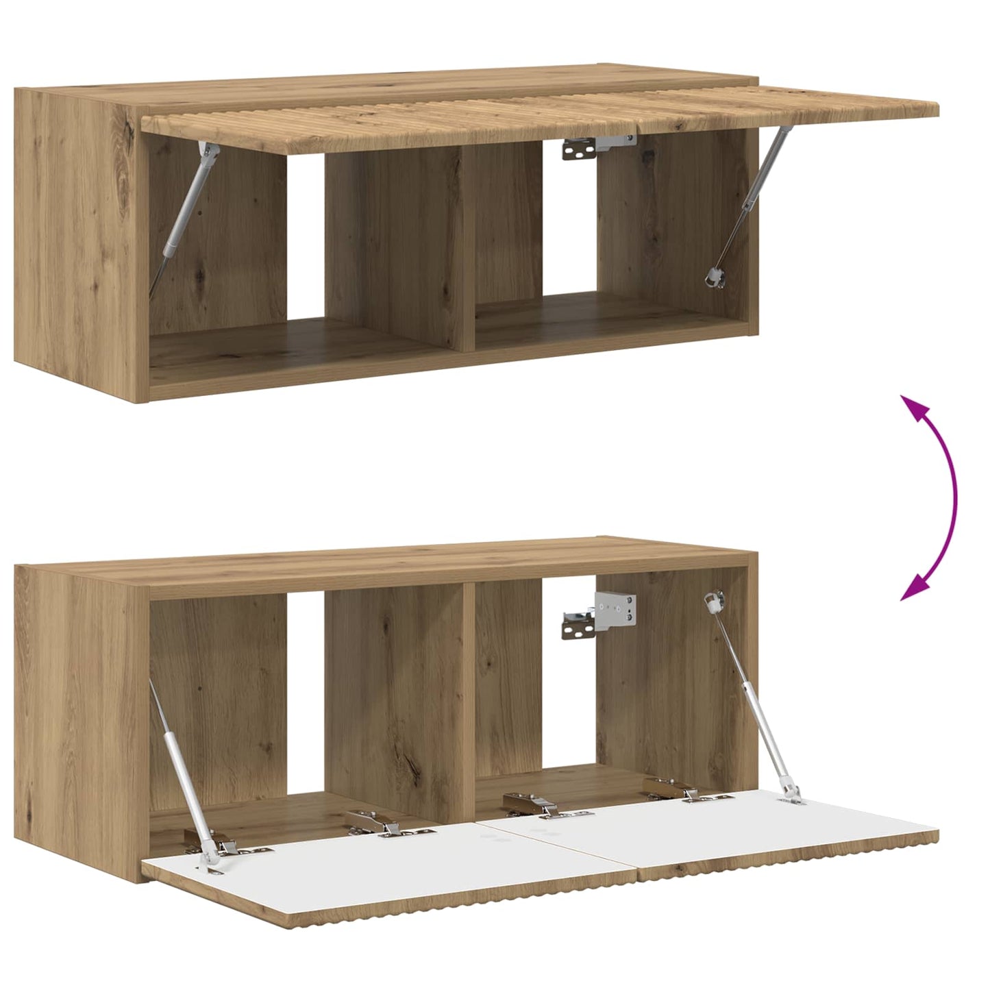 TV Wall Cabinet Set 4 pcs Artisan Oak Engineered Wood