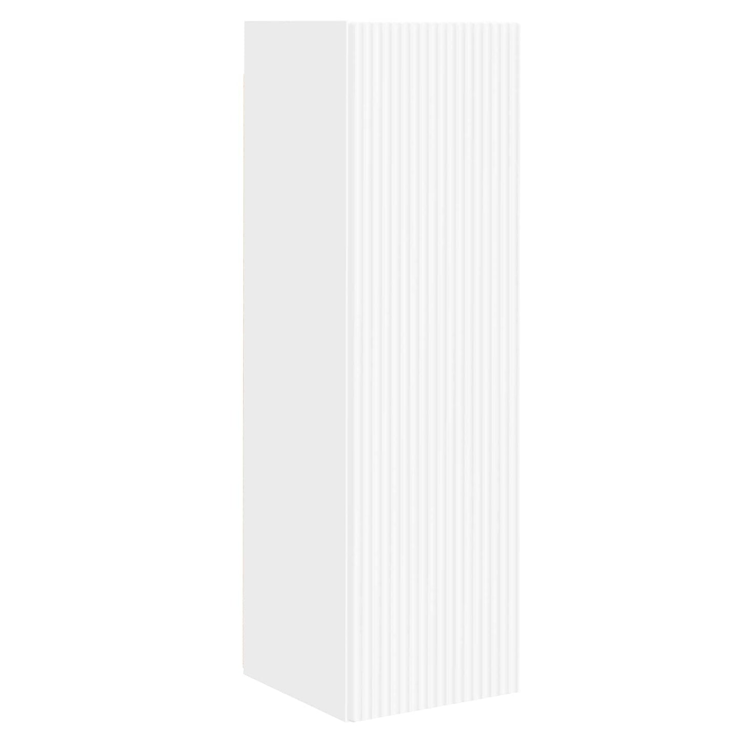 TV Wall Cabinet Set 4 pcs White Engineered Wood