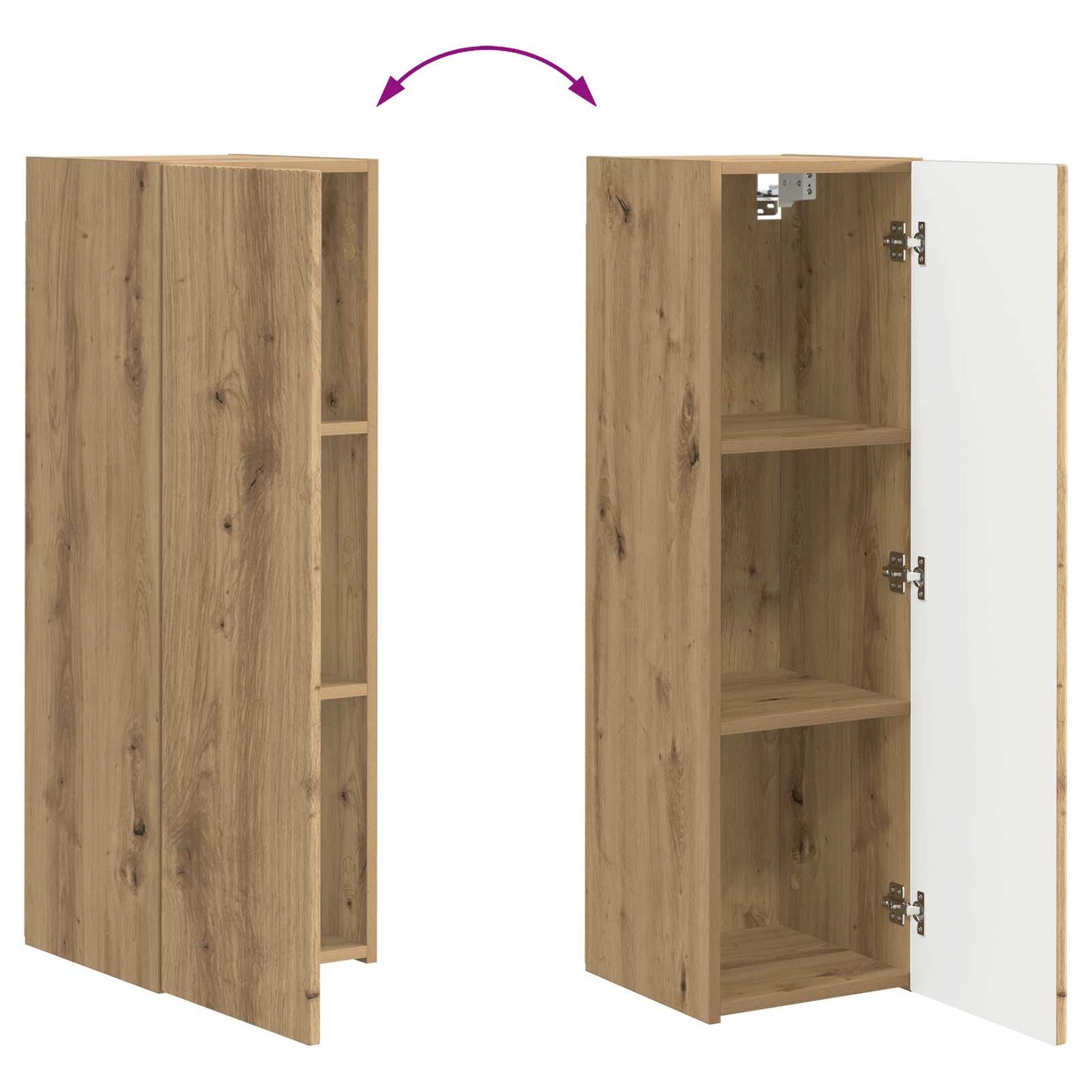 TV Wall Cabinet Set 4 pcs Artisan Oak Engineered Wood