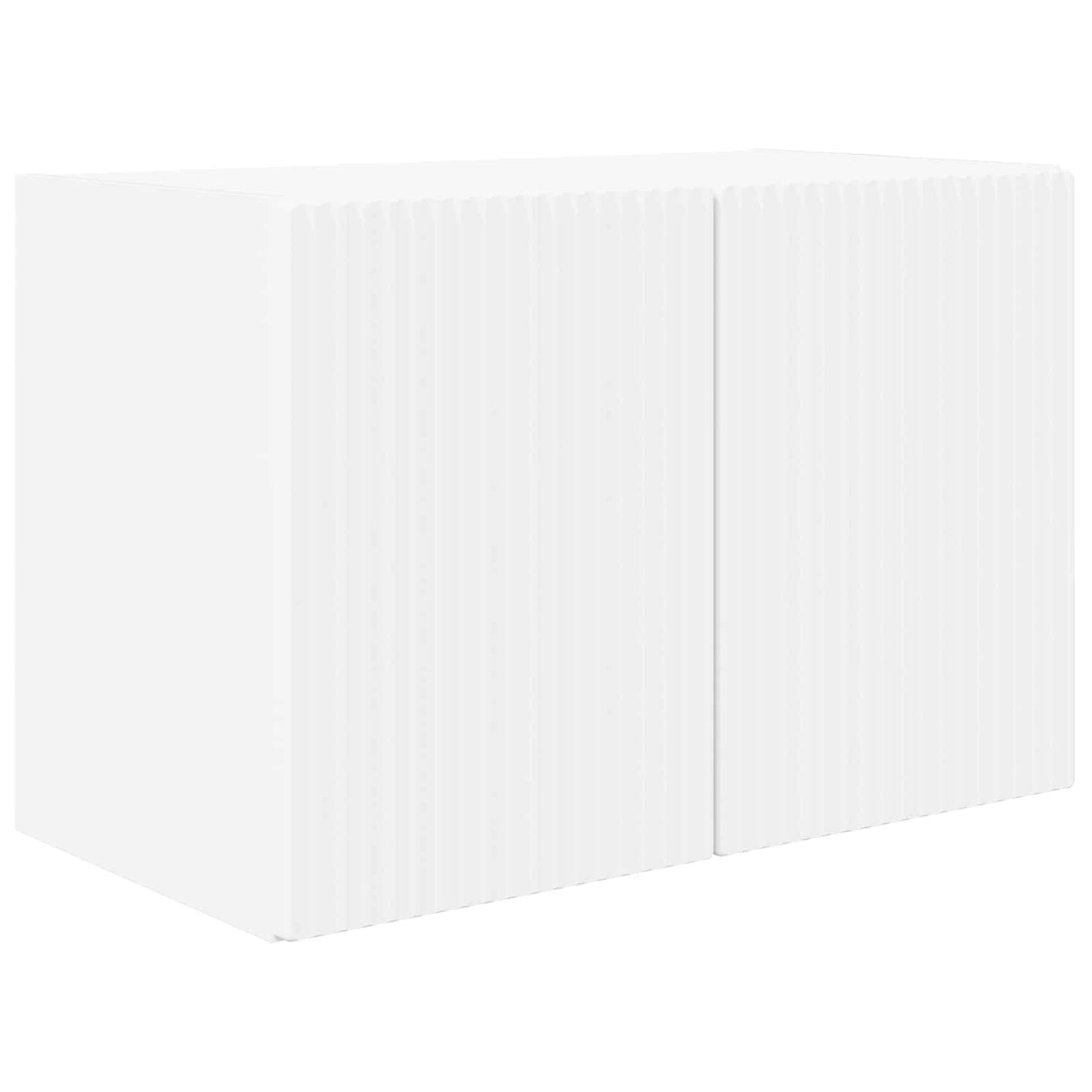 TV Wall Cabinet Set Wall-mounted 4 pcs White Engineered Wood