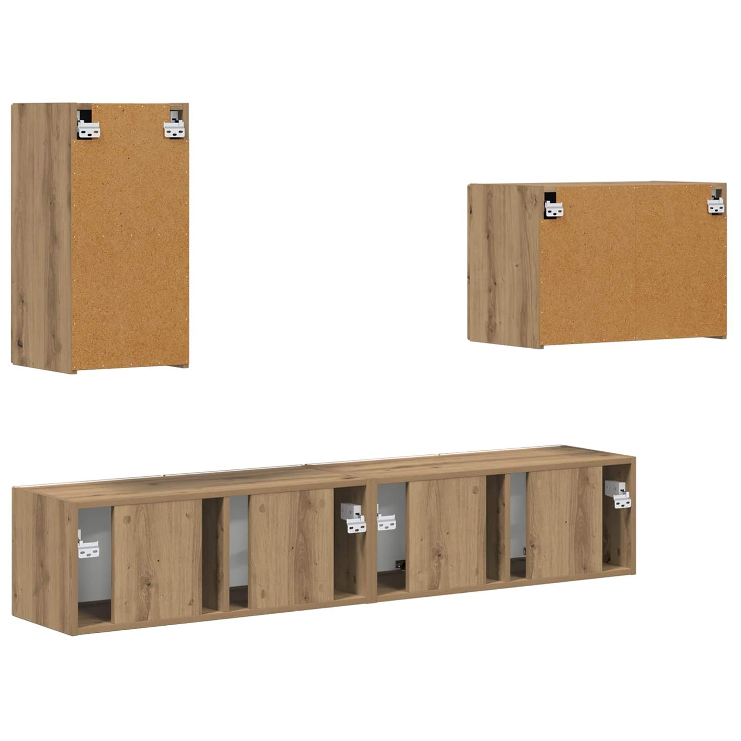 TV Wall Cabinet Set 4 pcs Artisan Oak Engineered Wood