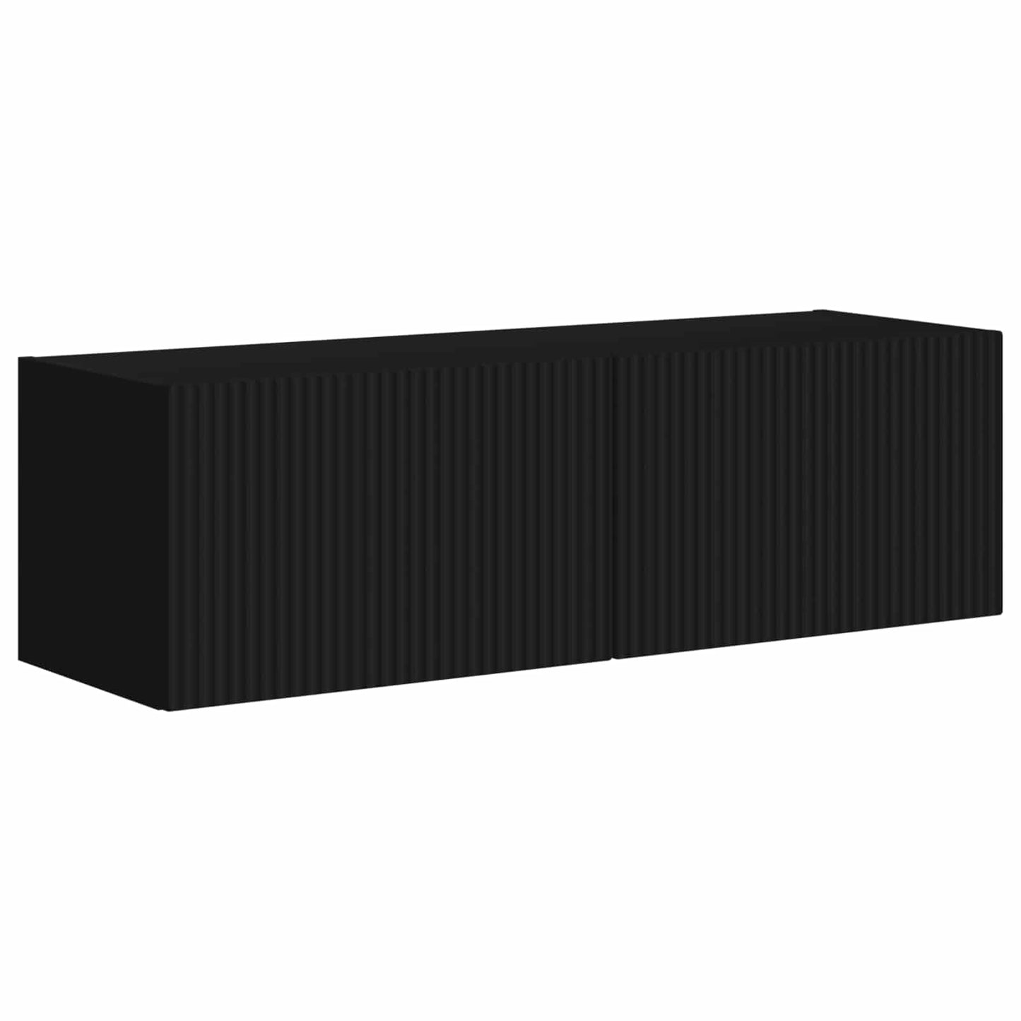 TV Wall Cabinet Set 6 pcs Black