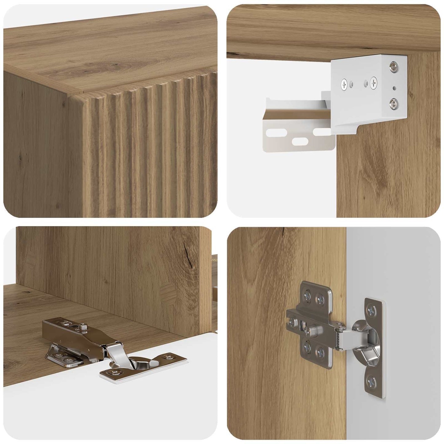 TV Wall Cabinet Set 6 pcs Artisan Oak