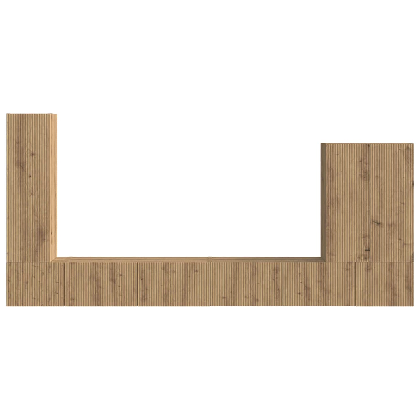 TV Wall Cabinet Set 6 pcs Artisan Oak