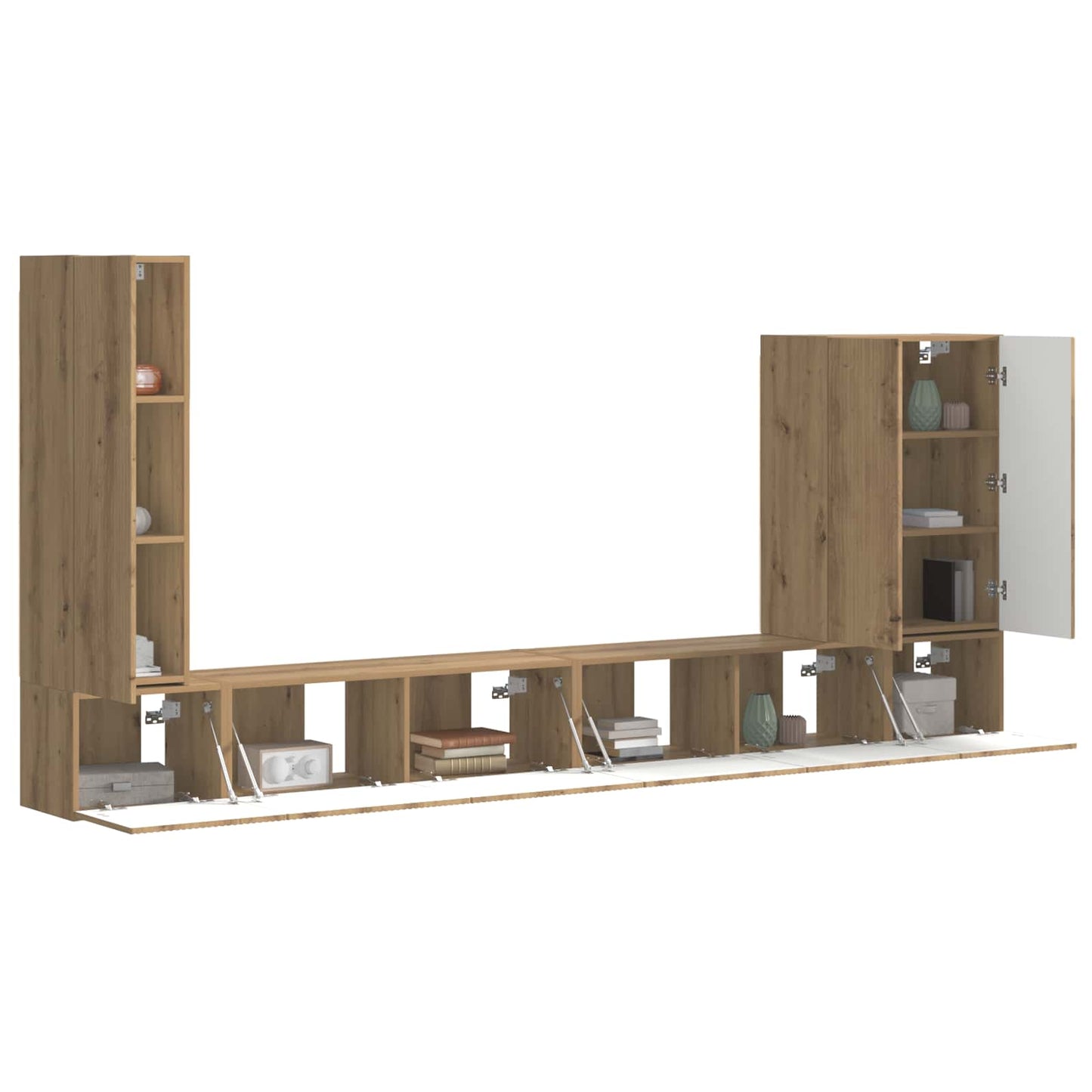 TV Wall Cabinet Set 6 pcs Artisan Oak