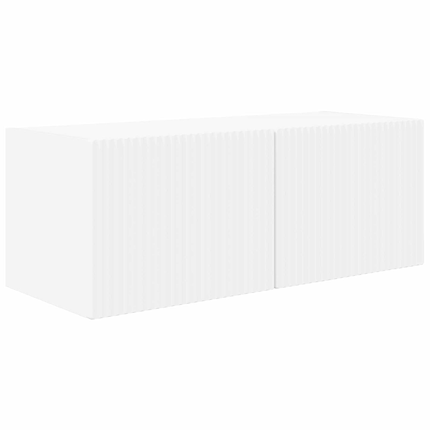 TV Cabinet Set Wall-mounted 2 pcs White Engineered Wood