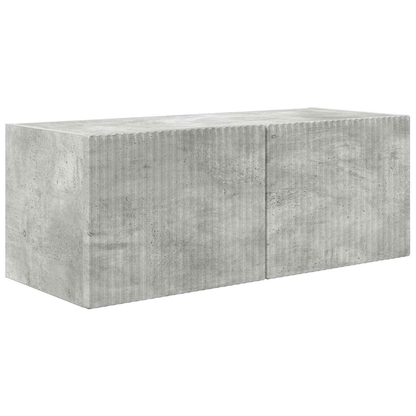 TV Cabinet Set Wall-mounted 2 pcs Concrete Grey Engineered Wood