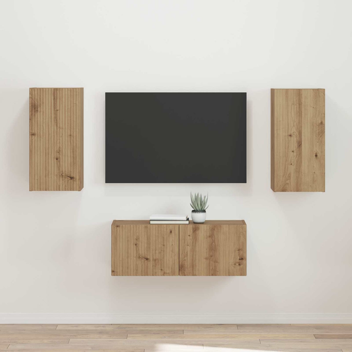 TV Cabinet Set 2 pcs Artisan Oak Engineered Wood