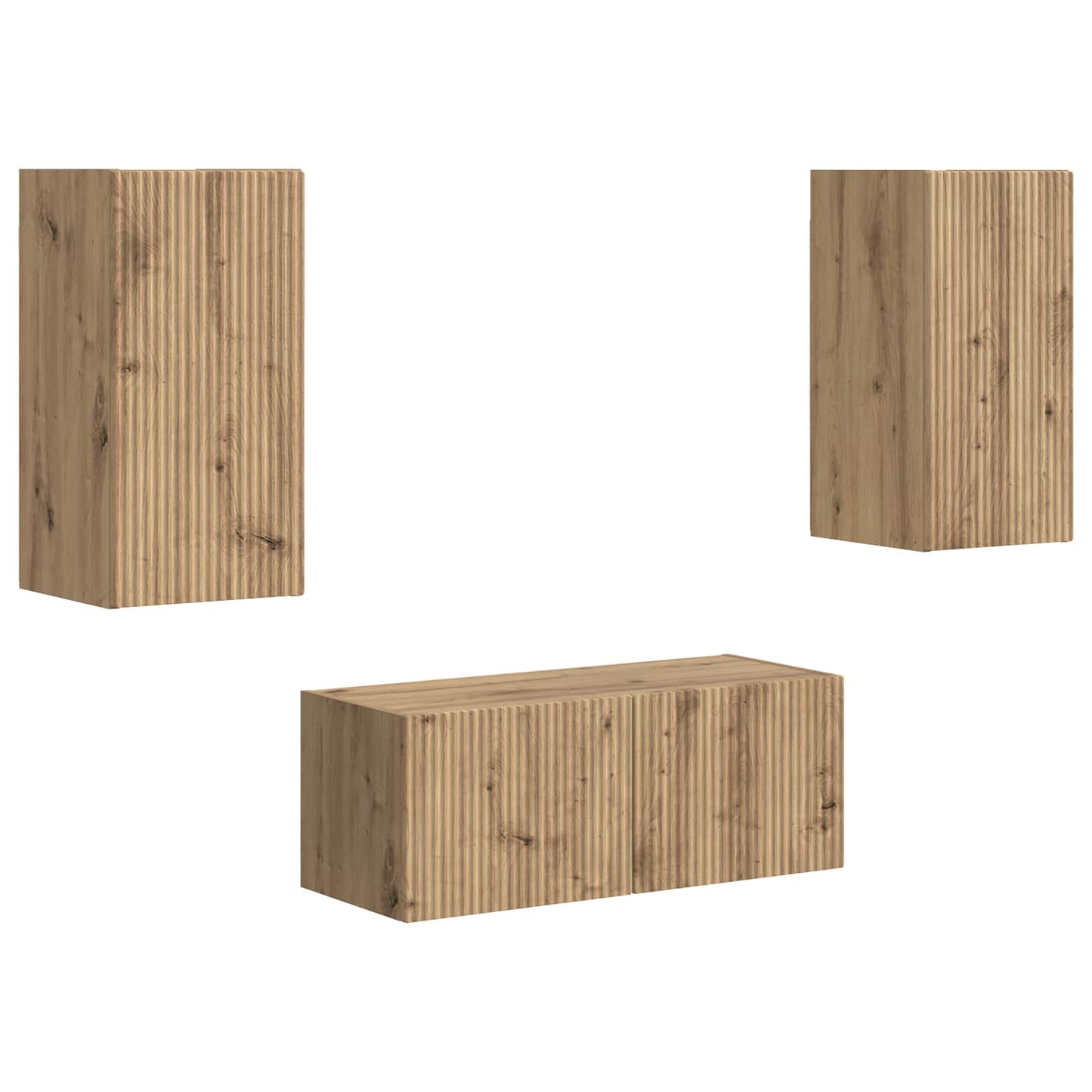 TV Cabinet Set 2 pcs Artisan Oak Engineered Wood