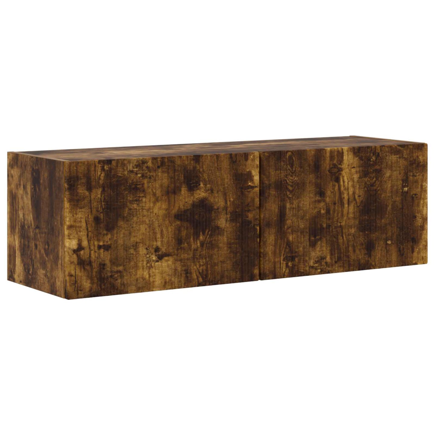 TV Cabinet Set Wall-mounted 3 pcs Smoked Oak Engineered Wood