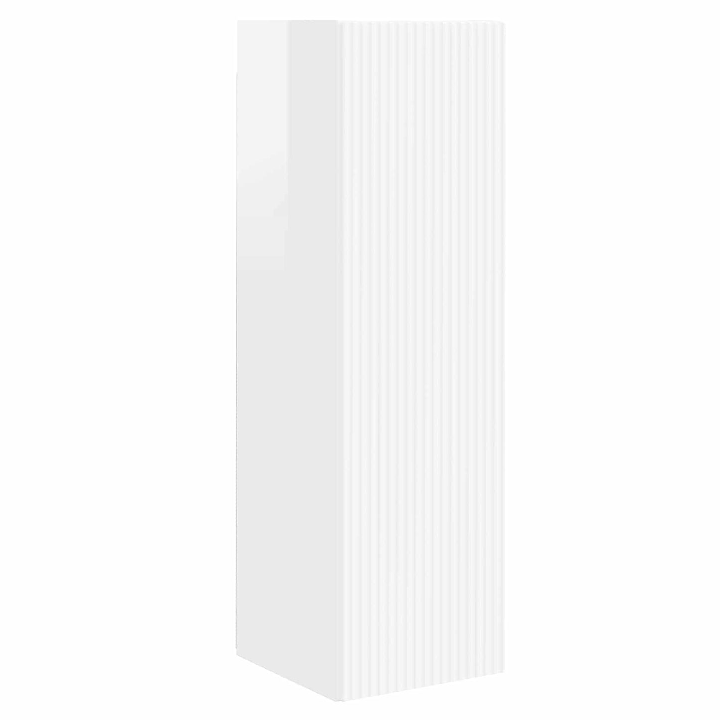 TV Cabinet Set 4 pcs High Gloss White Engineered Wood
